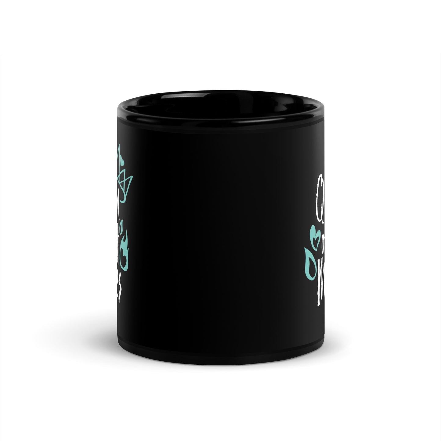 Queen of Hot Messes Black Glossy Mug