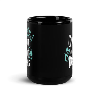 Queen of Hot Messes Black Glossy Mug