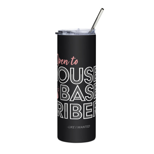 Open To Mouse Based Bribery Stainless Steel Tumbler (Black)