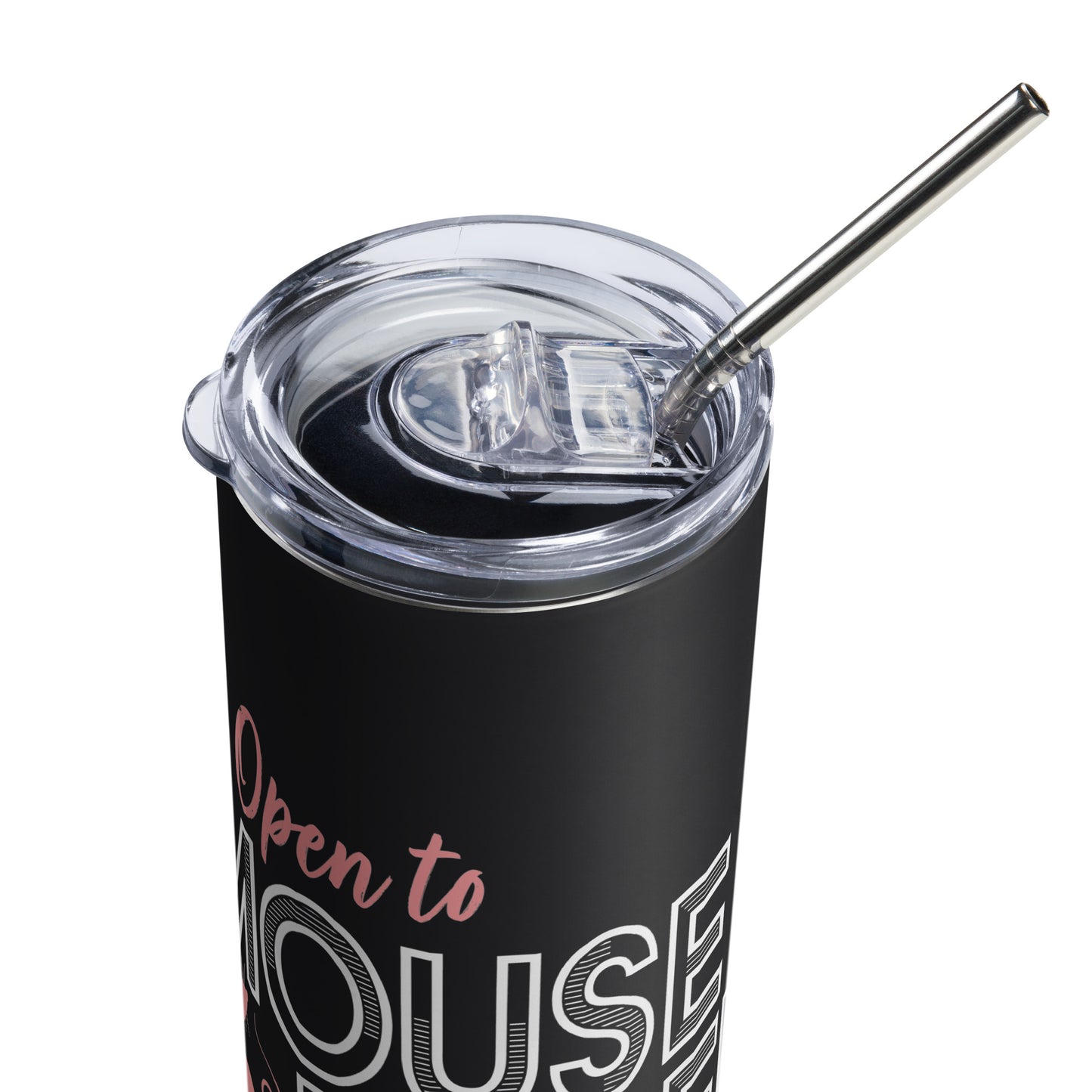 Open To Mouse Based Bribery Stainless Steel Tumbler (Black)