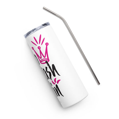 Emo Trash Goblin Stainless Steel Tumbler (White)