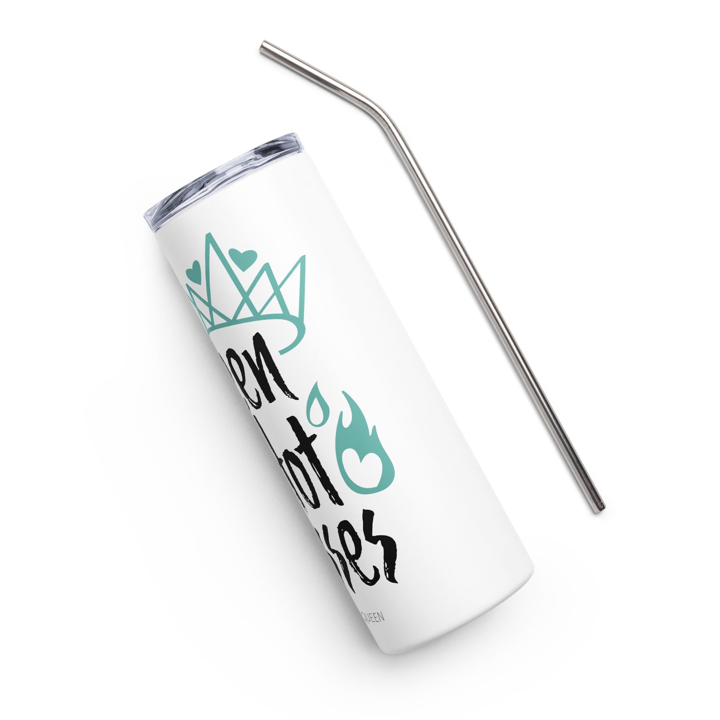 Queen of Hot Messes Stainless Steel Tumbler (White)