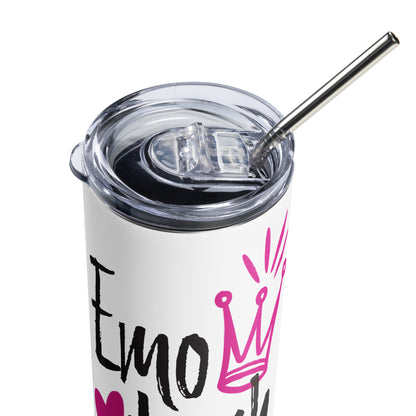 Emo Trash Goblin Stainless Steel Tumbler (White)