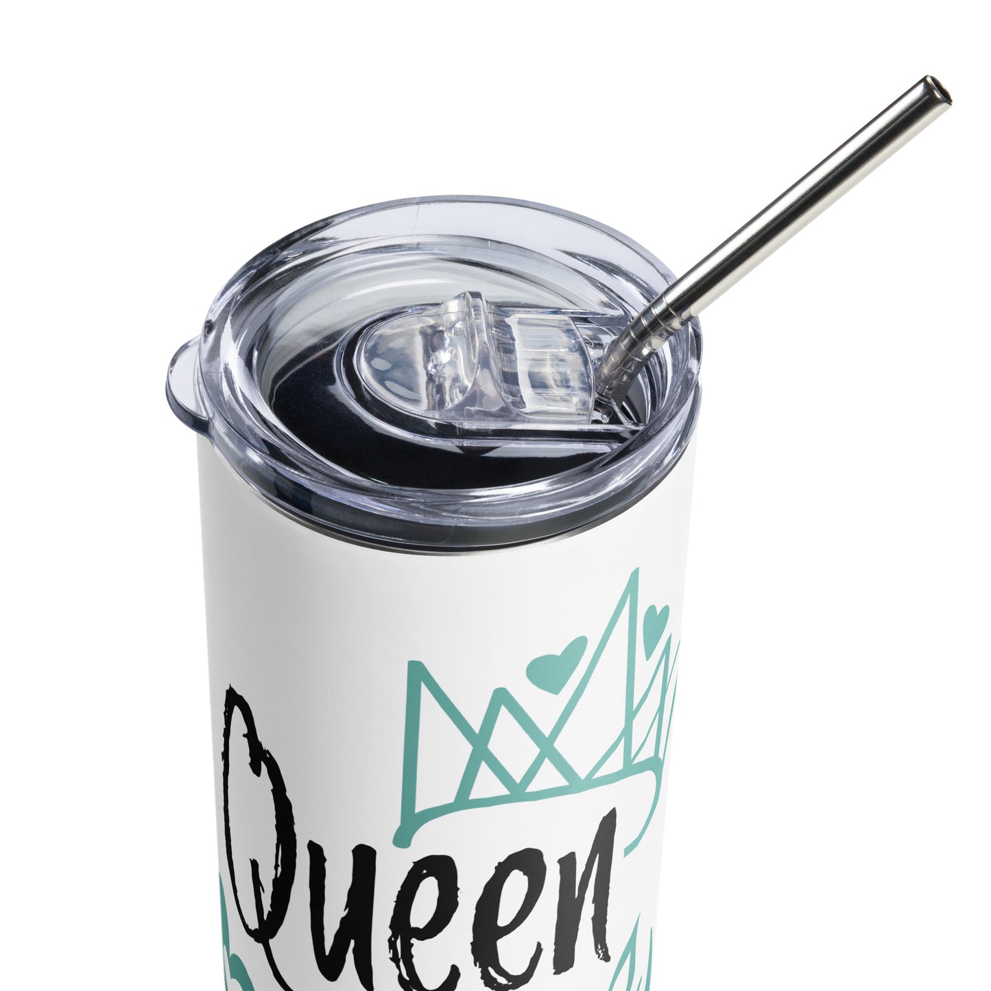 Queen of Hot Messes Stainless Steel Tumbler (White)