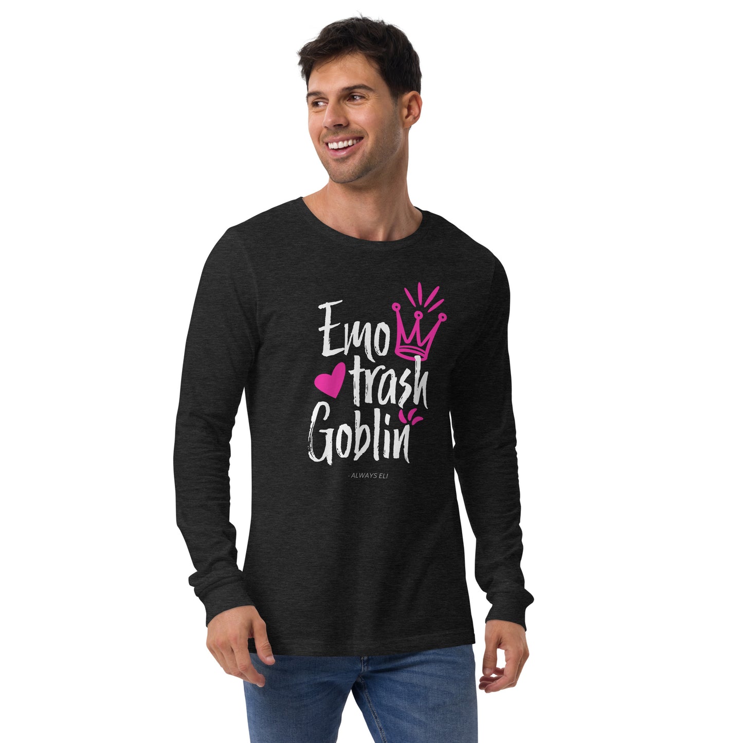 Emo Trash Goblin Long Sleeve Tee (Dark Colours)