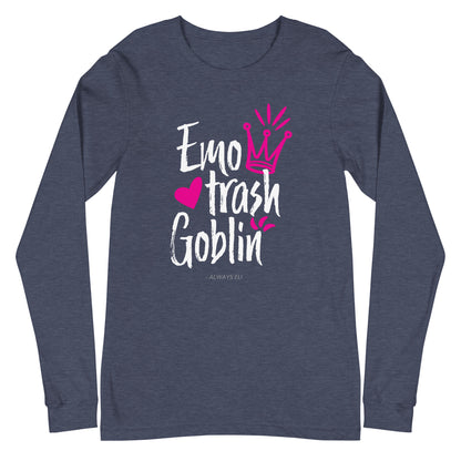 Emo Trash Goblin Long Sleeve Tee (Dark Colours)