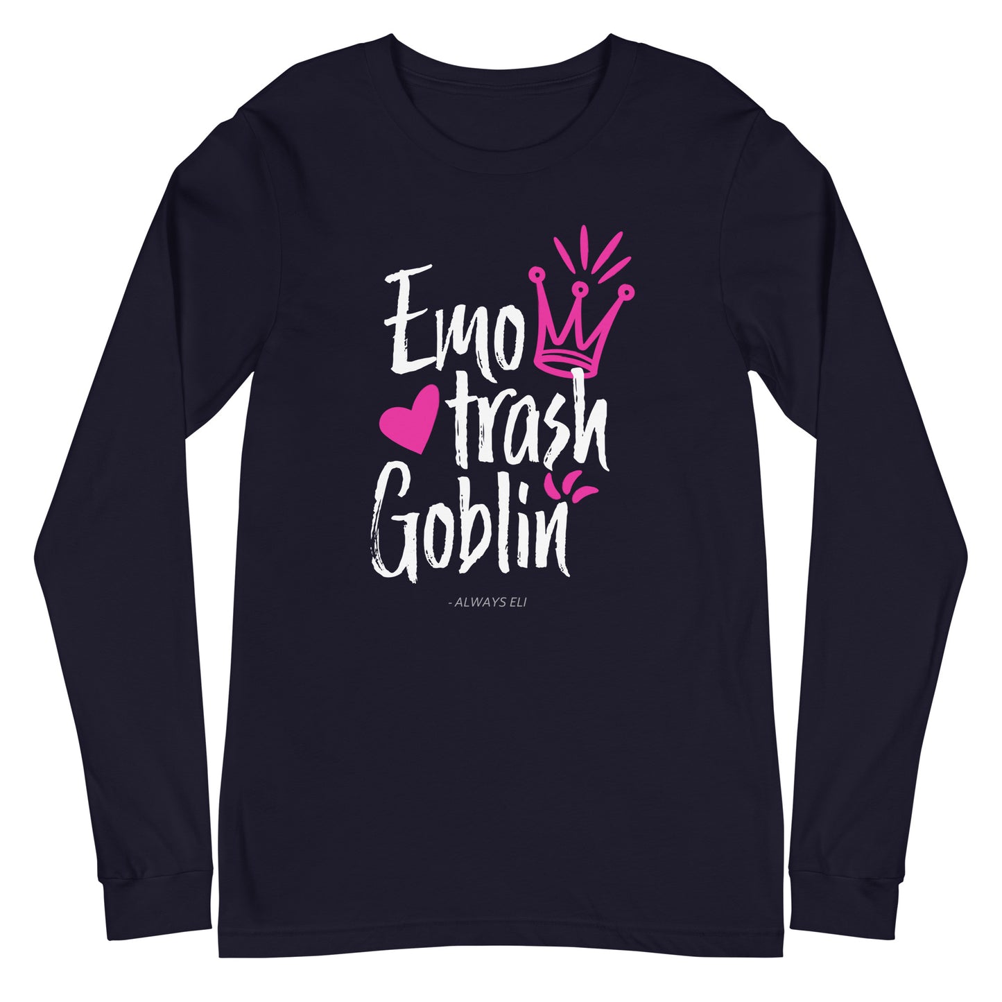 Emo Trash Goblin Long Sleeve Tee (Dark Colours)