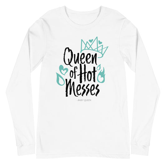 Queen of Hot Messes Long Sleeve Tee (Light Colours)