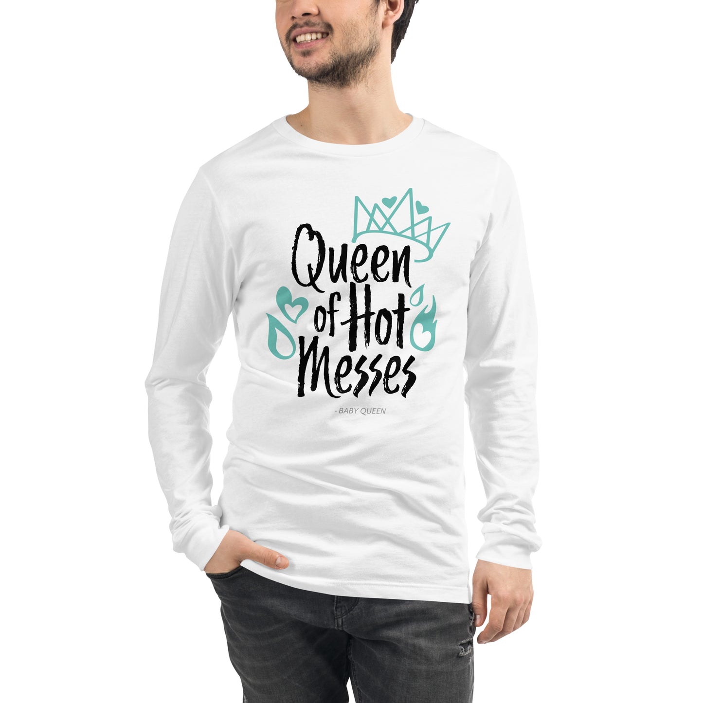 Queen of Hot Messes Long Sleeve Tee (Light Colours)