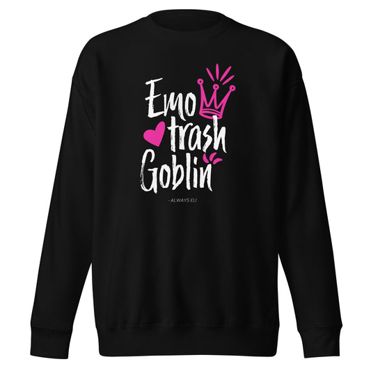 Emo Trash Goblin Sweatshirt (Dark Colours)