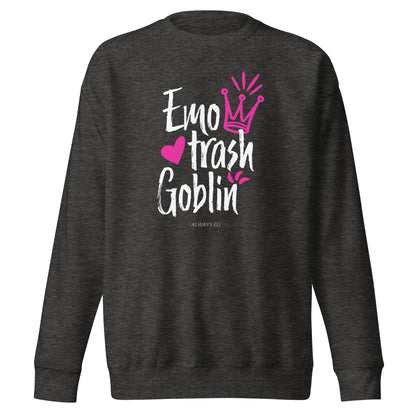 Emo Trash Goblin Sweatshirt (Dark Colours)