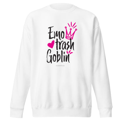 Emo Trash Goblin Sweatshirt (White)