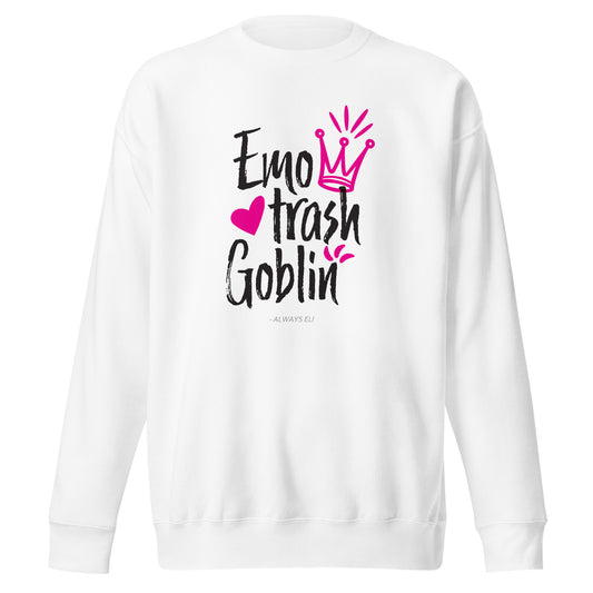 Emo Trash Goblin Sweatshirt (White)