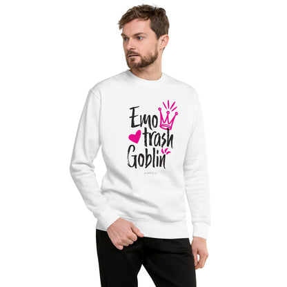 Emo Trash Goblin Sweatshirt (White)