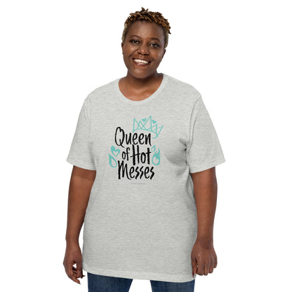 Queen of Hot Messes Short Sleeved T-Shirt (Light Colours)