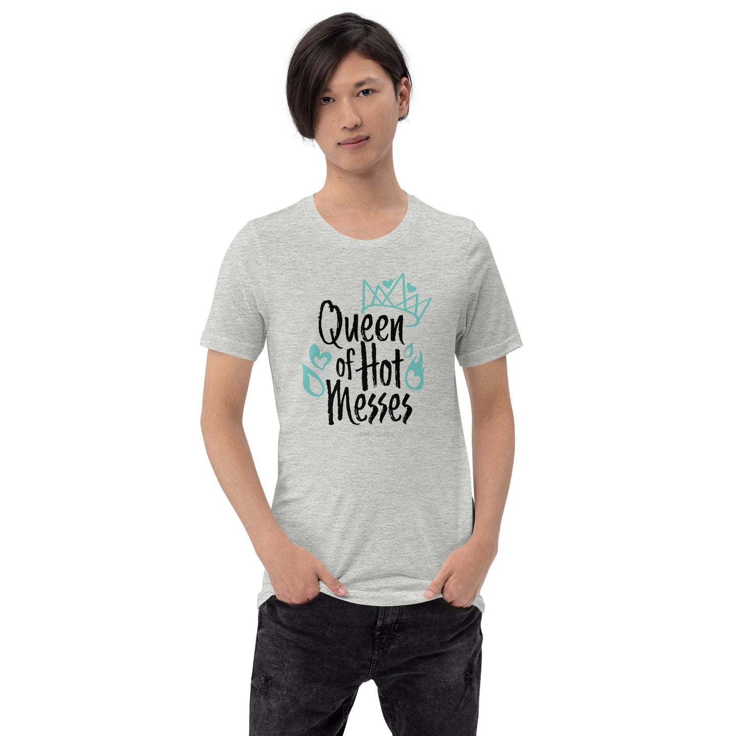 Queen of Hot Messes Short Sleeved T-Shirt (Light Colours)