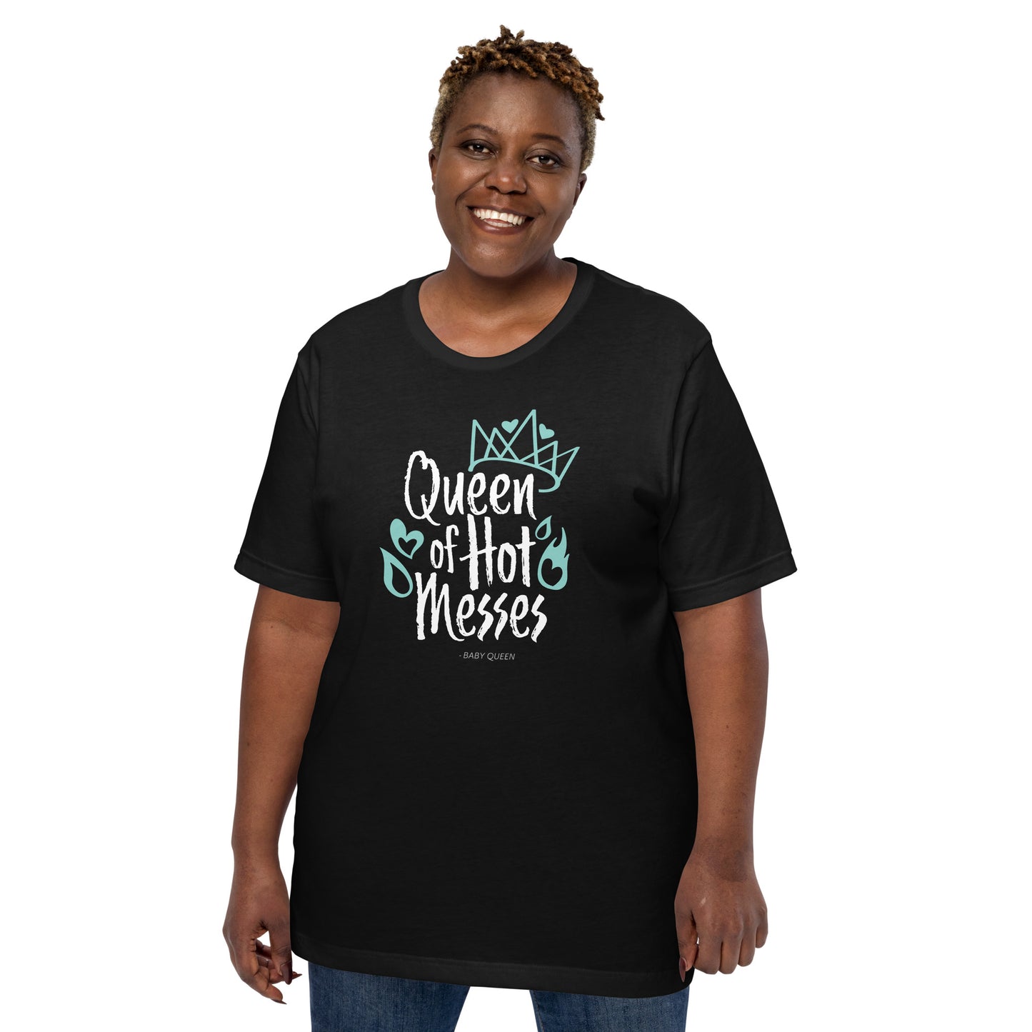 Queen of Hot Messes Short Sleeved T-Shirt (Dark Colours)