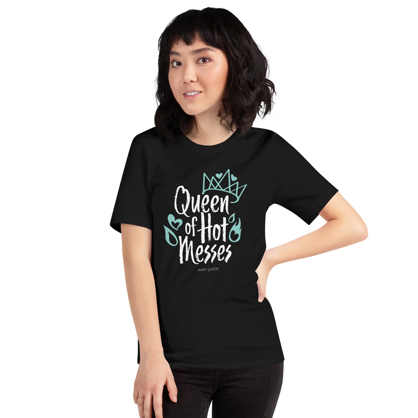 Queen of Hot Messes Short Sleeved T-Shirt (Dark Colours)