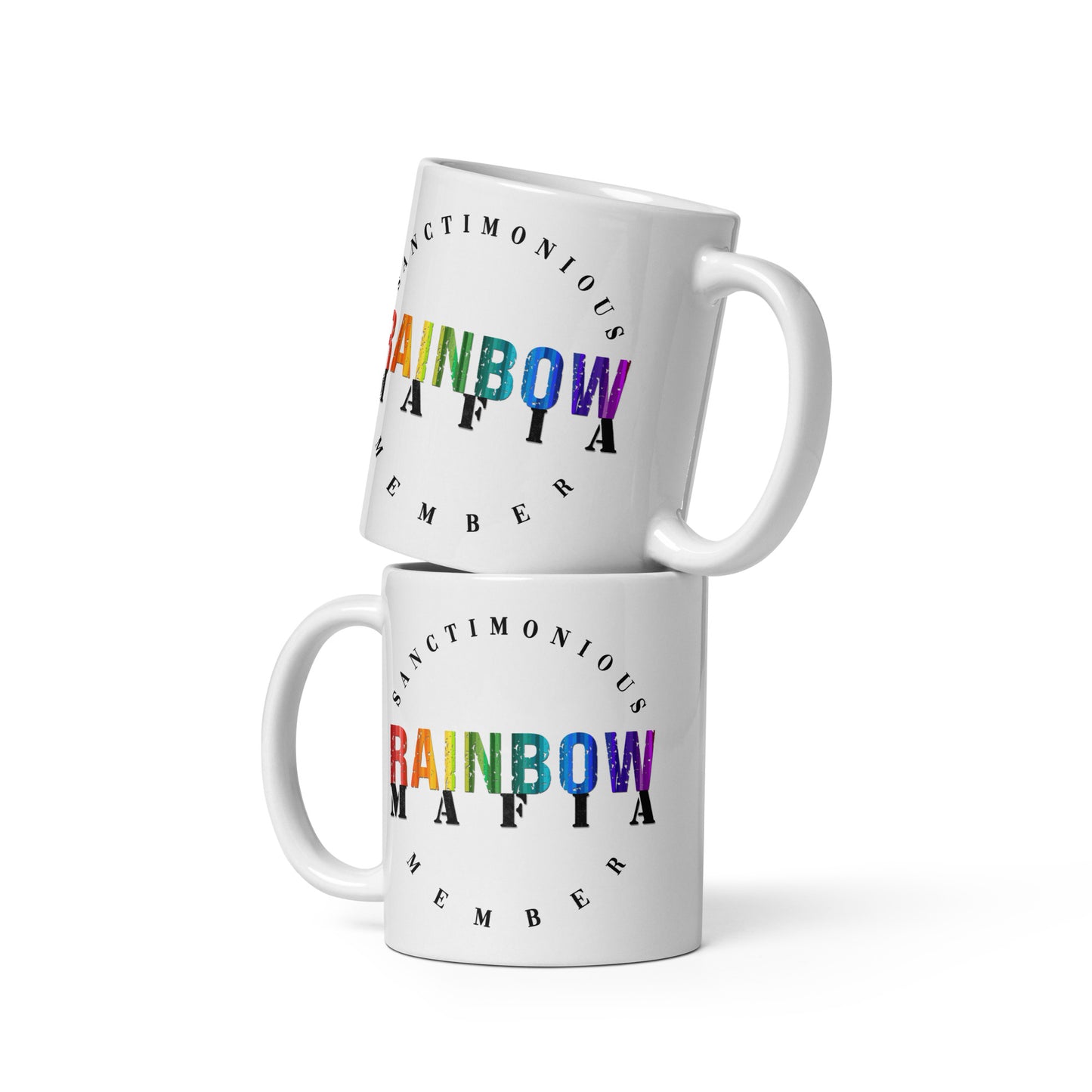 Rainbow Mafia White Glossy Mug