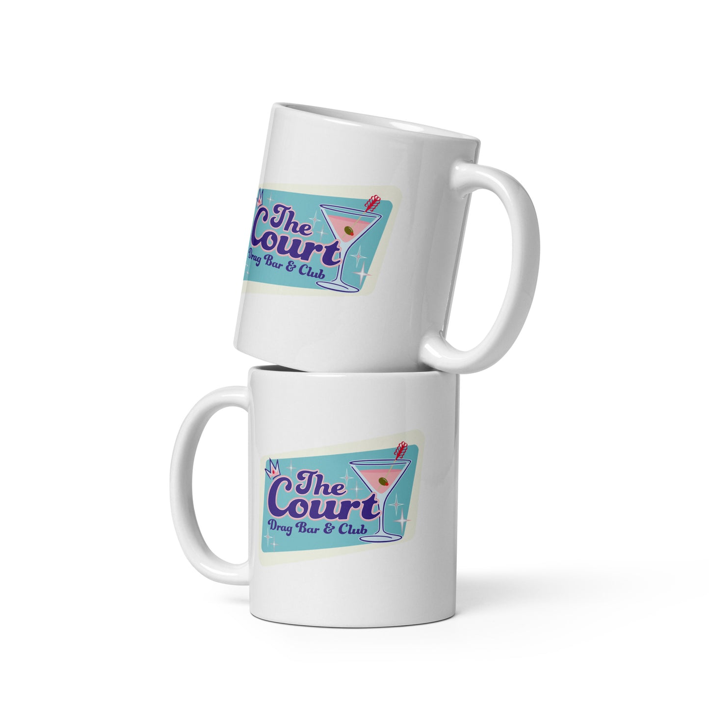 The Court White Glossy Mug