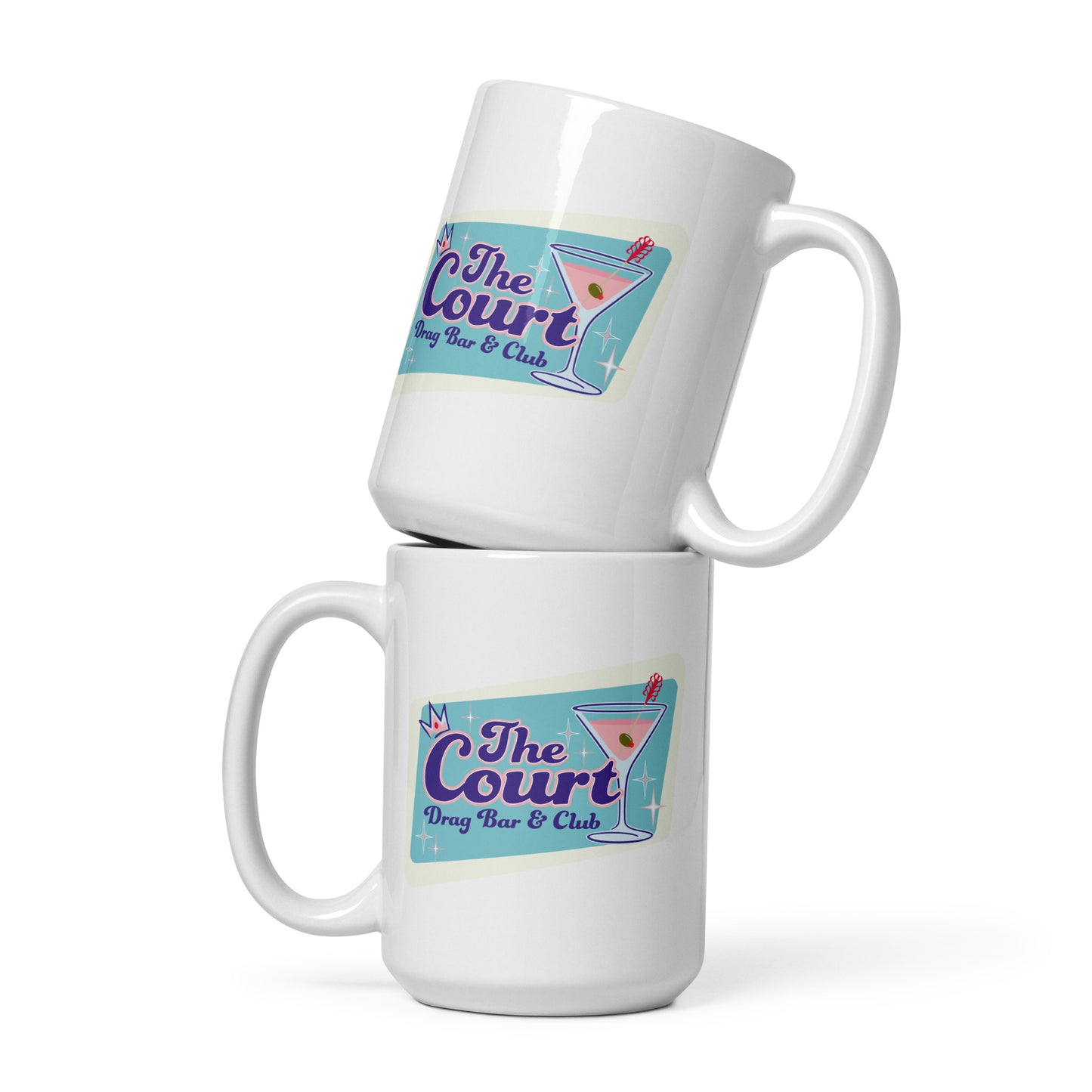 The Court White Glossy Mug